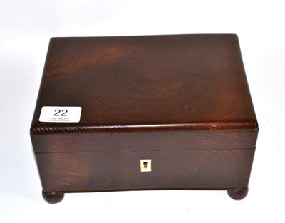 Lot 22 - A Laburnum wood box with label inscribed to the underside ''Christies Fingask Castle Sale Lot...