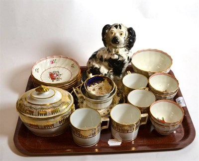 Lot 24 - Tea bowls and saucers; a gilt sucrier and coffee cans etc