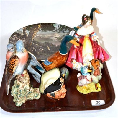 Lot 30 - Assorted Beswick including 'Turtle Doves', model No. 1022, browns, pale blue and pink gloss,...