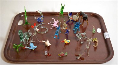 Lot 37 - A group of Murano glass animals and other models