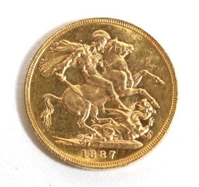 Lot 55 - A gold full sovereign dated 1887