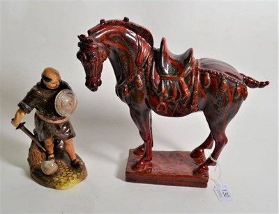 Lot 130 - A Royal Doulton Archives Tang horse, no 79 from the edition of 250; and Friar Tuck HN2143 (2)