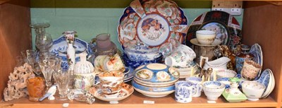 Lot 151 - A selection of English 19th century ceramics; tea bowls; 19th century small drinking glasses;...