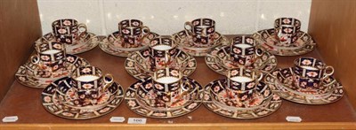 Lot 166 - A set of eleven Royal Crown Derby Imari trios of various dates