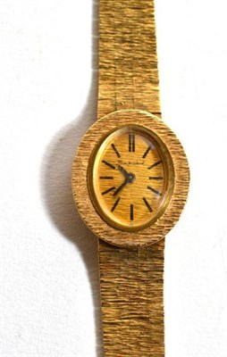 Lot 334 - A lady's 9 carat gold wristwatch, signed Bueche Girod