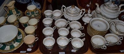 Lot 353 - Three trays of 19th century tea wares