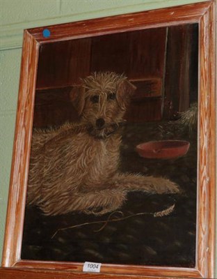 Lot 1004 - W J Borroughs, Mongrel with pheasant feather, signed and dated 1892, oil on canvas