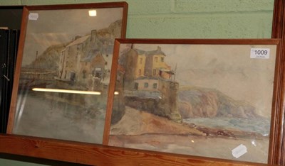 Lot 1009 - E Pizey (20th century) Staithes School, a pair of coastal watercolours