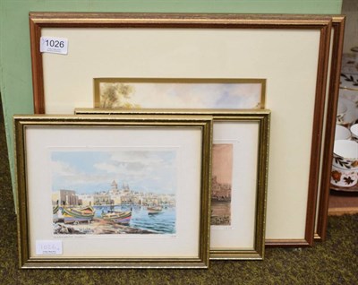 Lot 1026 - Tom Dudley (1857-1935) ''York'' signed and inscribed, watercolour, together with a pencil and...