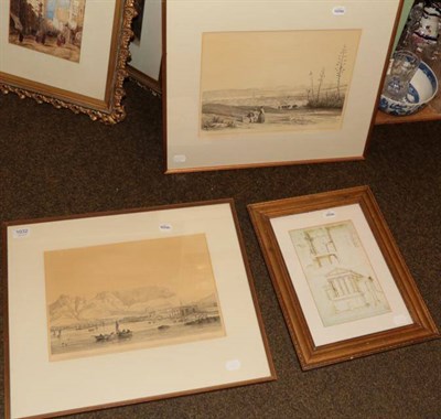 Lot 1032 - After T.W. Bowler, Cape Town from Tamboer's Cloof, Lions Hill, offset lithograph, together with...