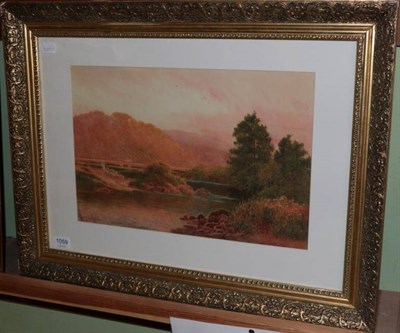 Lot 1059 - C Saunders, Vale of Clwyd, Summertime, signed, watercolour, 29cm by 44cm