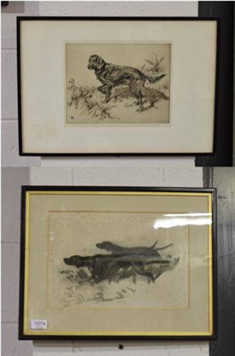 Lot 1074 - After Winifred Austen, Red Setter, signed etching; together with a British School (20th...