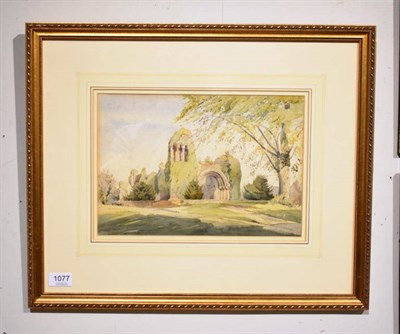 Lot 1077 - Augustus J.C. Hare (1834-1903), Lilleshall Abbey, inscribed verso, watercolour, 23cm by 33cm