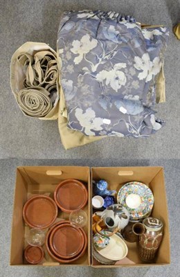 Lot 1140 - A quantity of ceramics, glass and fabrics etc.