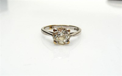 Lot 420 - A 9 Carat White Gold Diamond Solitaire Ring, a round brilliant cut diamond held in a four claw...