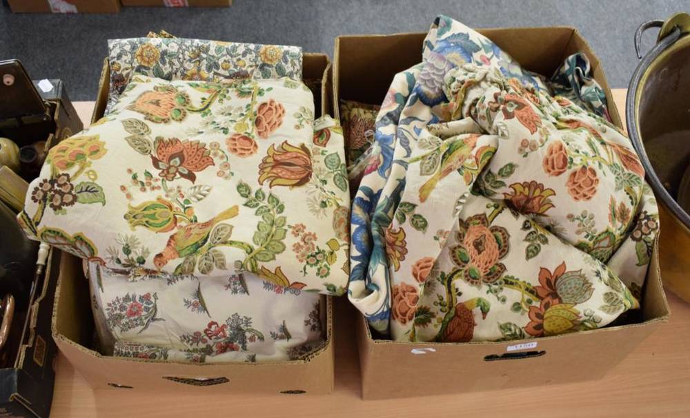 Lot 1150 - Assorted 20th Century Curtains and Fabric, comprising three Liberty Briarwood pattern, approx 115cm