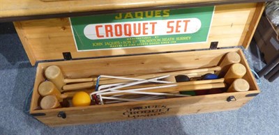 Lot 1194 - A Jaques croquet set, boxed