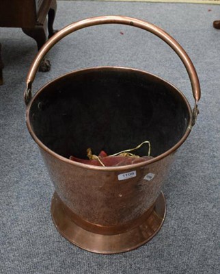 Lot 1198 - A 19th century copper coal bucket