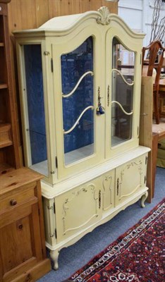 Lot 1257 - A French style painted display cabinet