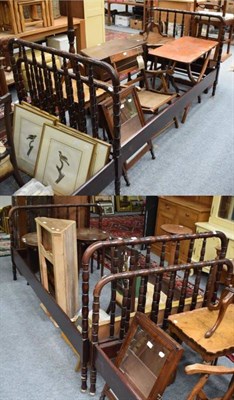 Lot 1263 - A pair of simulated bamboo single beds