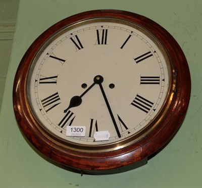 Lot 1300 - A striking wall clock, early 20th century, double spring barrel movement