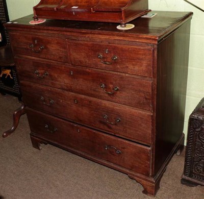Lot 1317 - A 19th century mahogany four height chest of drawers