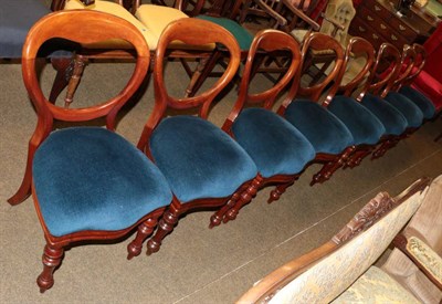 Lot 1377 - A set of eight Victorian mahogany balloon back chairs