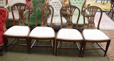 Lot 1406 - Four mahogany dining chairs