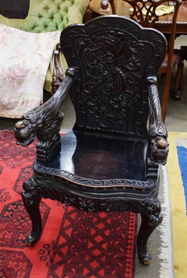 Lot 1421 - An early 20th century Chinese armchair