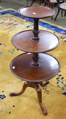 Lot 1429 - A mahogany three tier dumb waiter