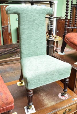 Lot 1433 - A 19th century prayer chair with reeded legs