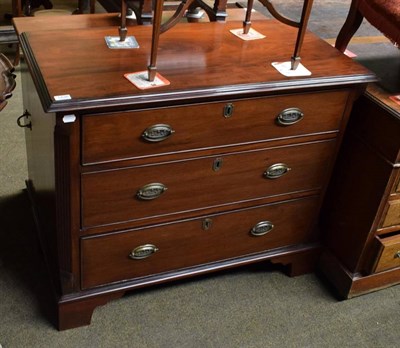 Lot 1436 - A 19th century mahogany three height chest of drawers