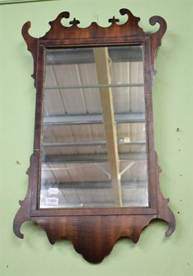 Lot 1466 - A 19th century mahogany fret cut mirror