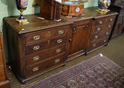 Lot 1469 - A mid 18th century oak sideboard