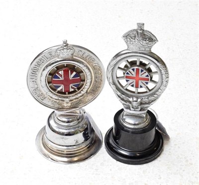 Lot 18 - A Chrome and Enamel RAC Associate Mascot, numbered CA47789, mounted on a later chromed base, 11.5cm