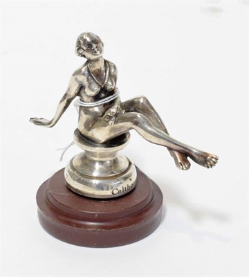 Lot 33 - Calthorpe: A Rare 1920's Chromed Car Mascot, as the seated nymph, the nude female outstretched...