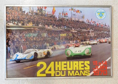 Lot 101 - A 1970's Original Advertising Poster, 24 Heures du Mans, 13th and 14th Juin 1970, issued by the...