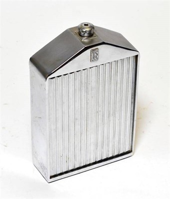 Lot 119 - Rolls-Royce Interest: A Chrome Drinks Flask as a Radiator Grille, the verso labelled Der Field,...
