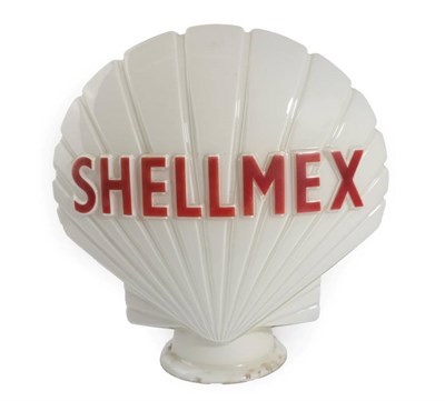 Lot 122 - A Shell-Mex Opaque Glass Petrol Pump Globe, stamped Hailware British Made, the neck stamped...