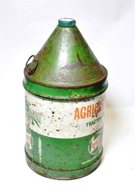 Lot 138 - A Castrol Green Tractor Oil Can, labelled Agricastrol, with metal screw cap and carrying...