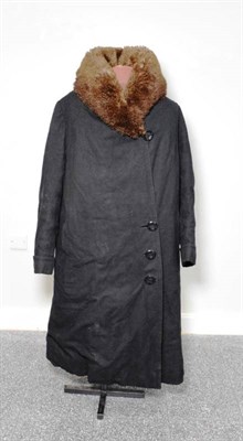 Lot 194 - A Vintage Lady's Full Length Fur Lined and Trimmed Driving Coat, unmarked