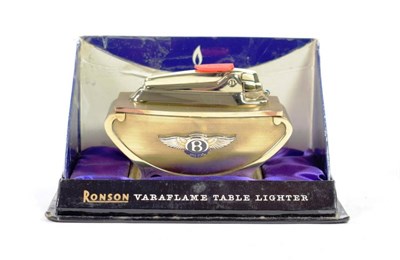 Lot 241 - Bentley Interest: A Ronson Varaflame Table Lighter, circa 1960/70, with original box