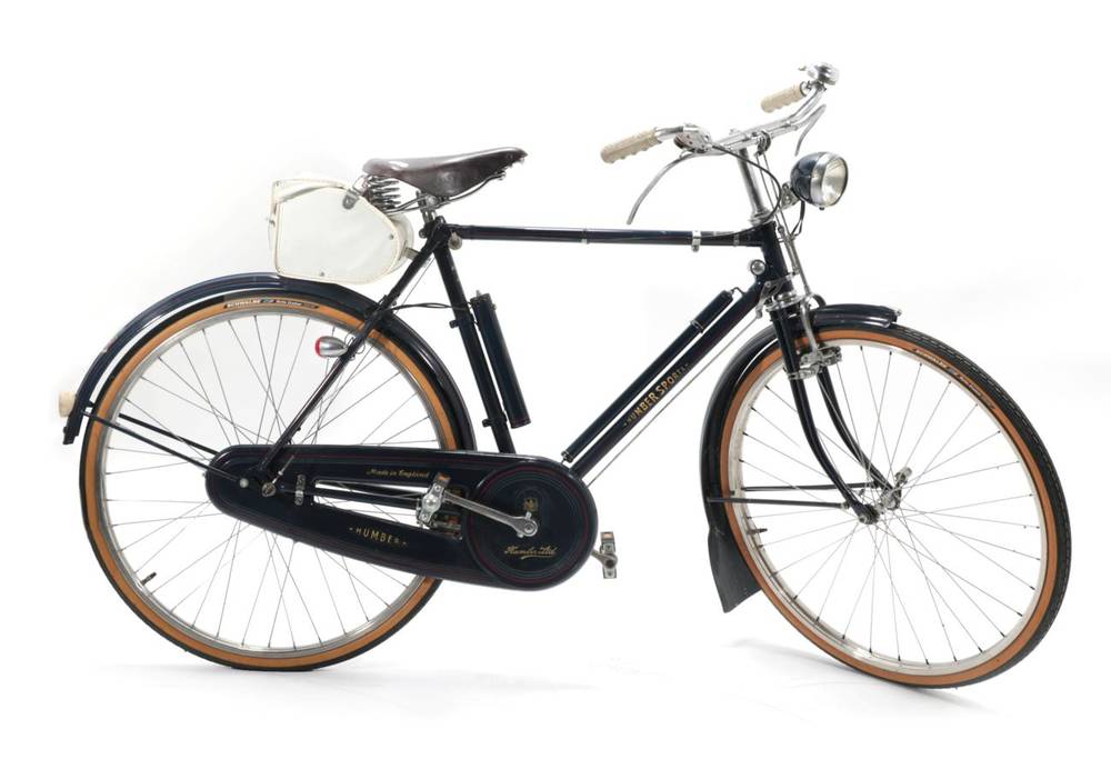 Lot 246 - Humber Ltd: A Humber Sports 1950's Blue Painted Tubular Frame Gentleman's Bicycle, in original...