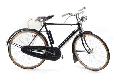 Lot 246 - Humber Ltd: A Humber Sports 1950's Blue Painted Tubular Frame Gentleman's Bicycle, in original...