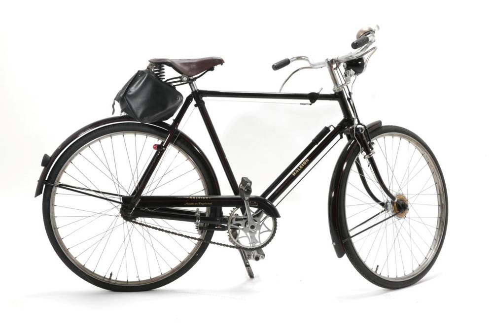 Lot 247 - A 1950's Gentleman's Raleigh Bicycle, in original condition, with black painted tubular frame...