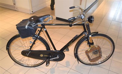 Lot 248 - A 1950's Gentleman's Raleigh Bicycle, in original condition, with green painted tubular frame...