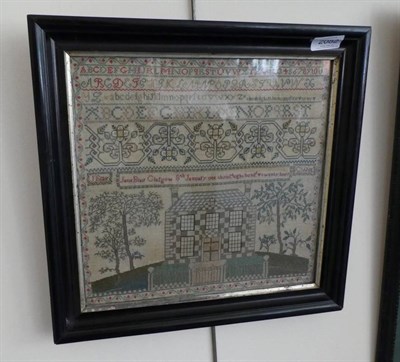 Lot 2082 - Scottish Alphabet Sampler Worked by 'Jane Blair Glasgow 8th January one thous ?.eight hund ?.of...