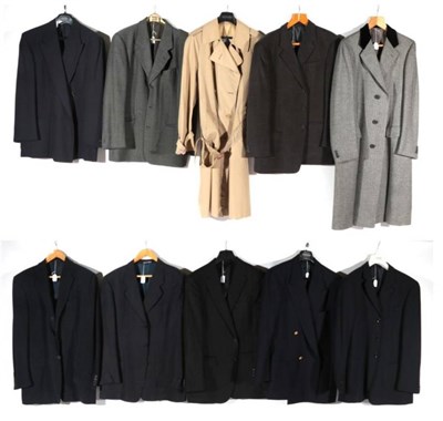 Lot 2166 - Modern Gentlemen's Clothing, comprising Gieves & Hawkes by D'Avenza black and grey herringbone long