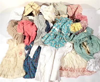 Lot 2185 - Assorted Circa 1900-1950 Girls Costume, including a B Altman & Co pale blue wool coat with...