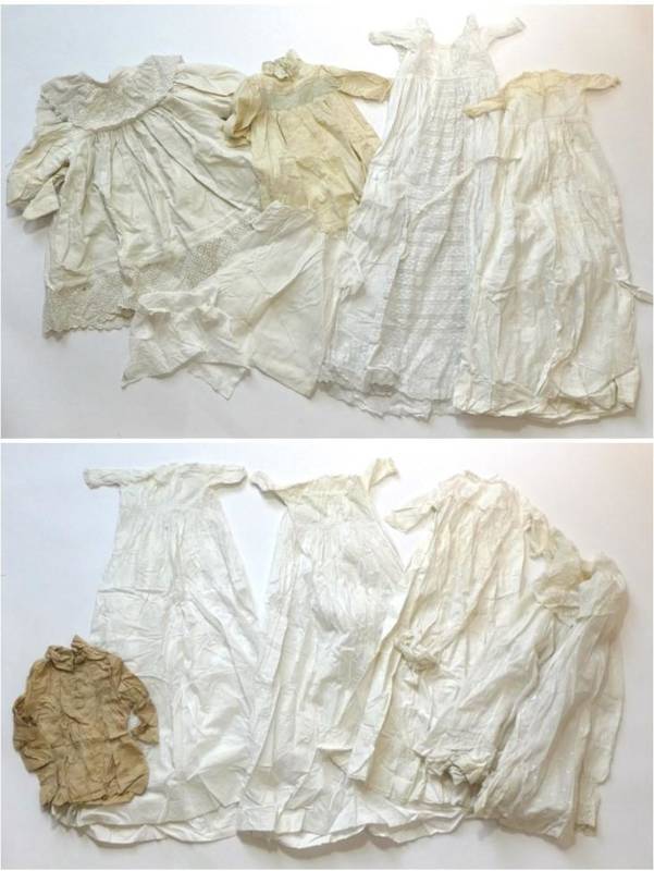 Lot 2187 - Assorted Late 19th/Early 20th Century Children's Costume, comprising a cream silk dress with...